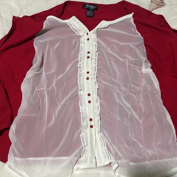 NWT SML Design Cardigan Blouse Combo - Picture 6 of 11